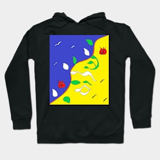 Shalom on the Vine Blue and Yellow Hoodie